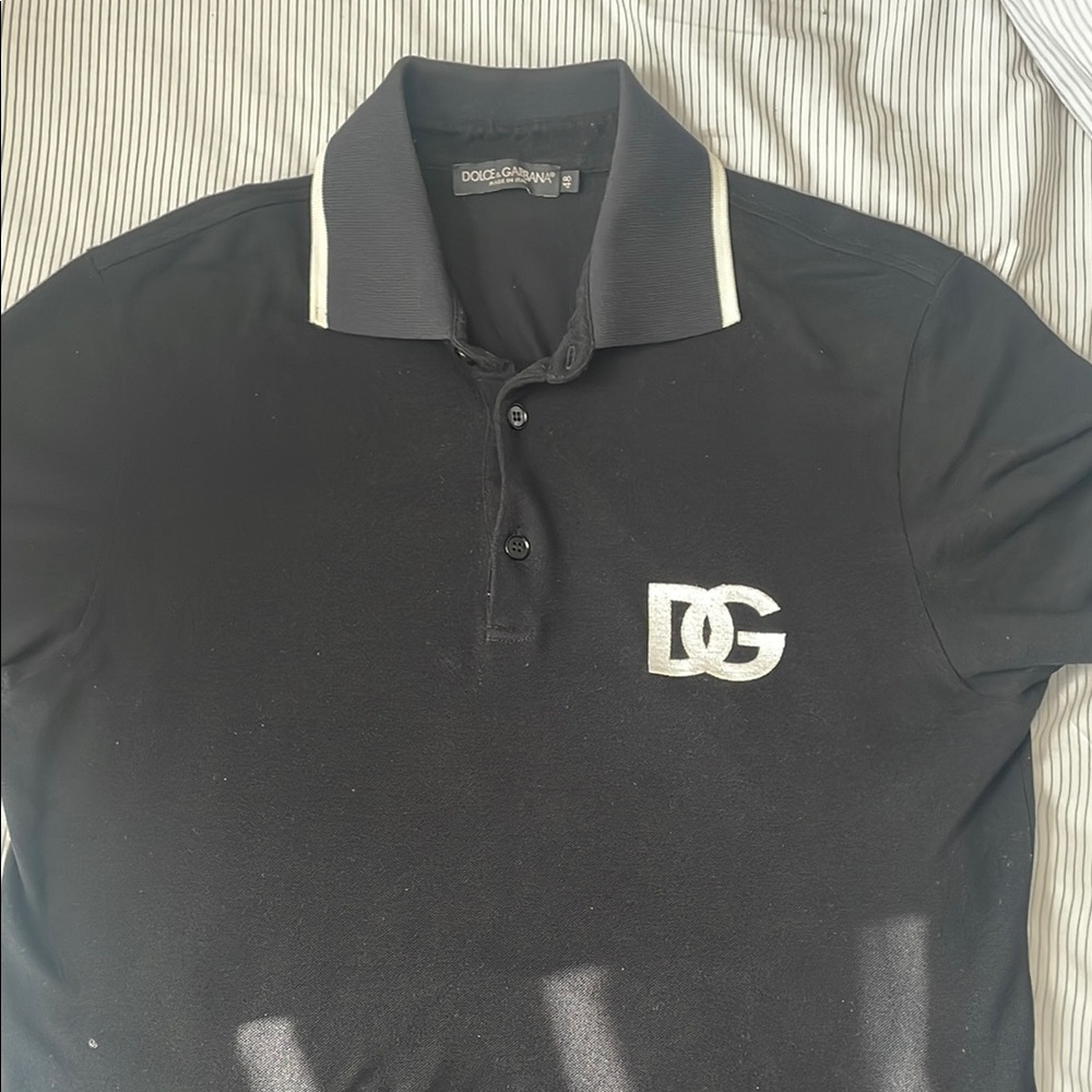 Dolce & Gabbana Black Polo Shirt
